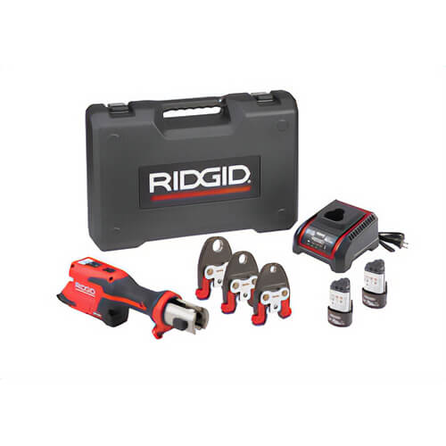 Ridgid® 78168 RP 251 Press Tool Battery Kit with ProFlow® Jaws, Carbon Steel, 12V Advanced Lithium, 1/2 in, 3/4 in and 1 in