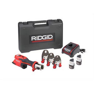 Ridgid® 78168 RP 251 Press Tool Battery Kit with ProFlow® Jaws, Carbon Steel, 12V Advanced Lithium, 1/2 in, 3/4 in and 1 in
