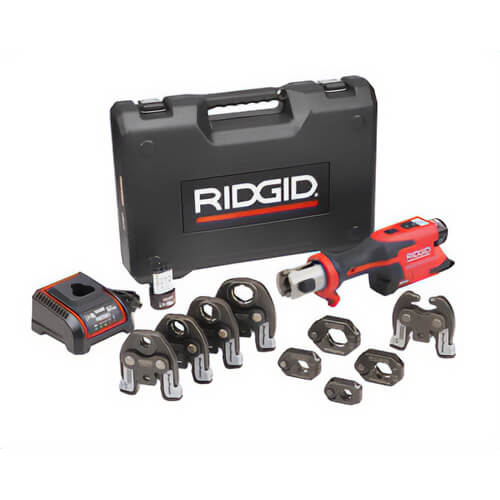 Ridgid® 78208 RP 251 Press Tool Battery Kit with ProPress® Jaws, Rings and C1 Actuator, Copper and Steel, 12V, 1/2 in - 1-1/4 in