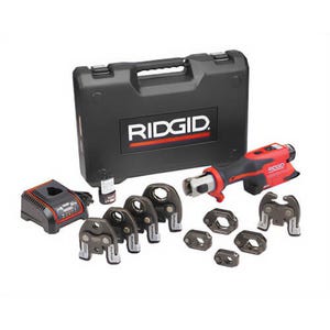 Ridgid® 78208 RP 251 Press Tool Battery Kit with ProPress® Jaws, Rings and C1 Actuator, Copper and Steel, 12V, 1/2 in - 1-1/4 in