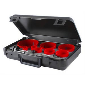 Ridgid® 81490 Hole Saw Kit, Plumber, Series 1248, 8 pc, 7/8 in to 2-5/8 in