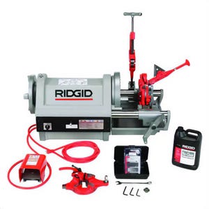 Ridgid® 26092 Threading Machine Kit 1224, 1/2 to 4 in Pipe, 18-1/2 in L x 72-1/2 in W, 1/4 to 2 in Bolt, 120 VAC, 1.5 hp