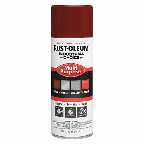 Rust-Oleum® 1664830 System Multi-Purpose Enamel Spray Paint, 12 oz, Liquid Form, Cherry Red