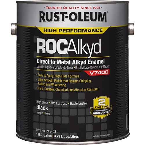 Rust-Oleum® 245403 System 1-Component DTM Alkyd Enamel Coating, 1 gal, Liquid Form, Black