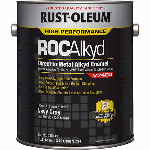 Rust-Oleum® 245443 System 1-Component DTM Alkyd Enamel Coating, 1 gal, Liquid Form, Navy Gray