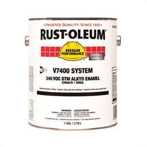 Rust-Oleum® 245477 V7400 System 1-Component DTM Alkyd Enamel Coating, 1 gal Container, Liquid Form, Safety Orange