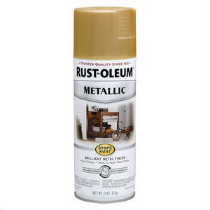 Stops Rust® 7270830 Metallic Spray Paint, 11 oz, Liquid, Gold Rush, 4 to 6 sq-ft