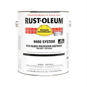 Rust-Oleum® 9410402 9400 System 2-Component Polyester Urethane Coating, 1 gal Container, Liquid Form, Clear, 260 to 560 sq-ft/gal Coverage