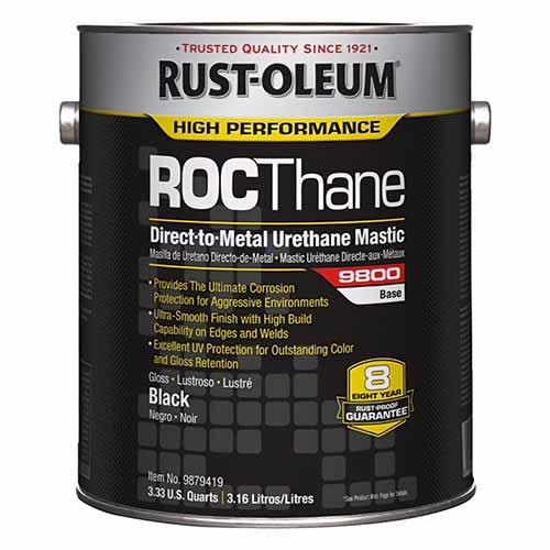 Rust-Oleum® 9879419 System 2-Component High Solid DTM Urethane Mastic Coating, 1 gal, Liquid Form, Black