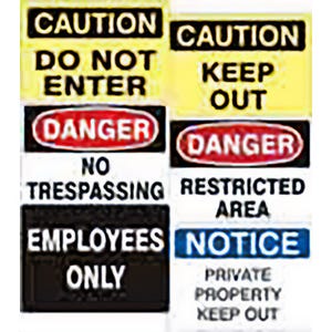 Safehouse Signs D-660433 DANGER RESTRICTED AREA Sign, 10 in H x 14 in W, 0.040 Rigid Plastic