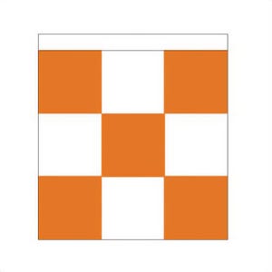 Safehouse Signs AF-01 Heavy Duty Airport Signal Flag, 36 in H x 36 in W, Orange/White, Nylon