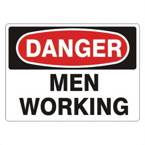 Safehouse Signs D-460633 Danger Sign, 10 in H x 14 in W, Red/Black/White, Polystyrene Plastic, Holes Mounting