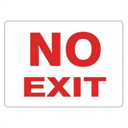 Safehouse Signs G-473233 Exit Sign, 10 in H x 14 in W, Red/White, Polystyrene Plastic