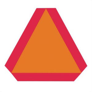 Safehouse Signs SMV-1 Traffic Sign, Reflective Aluminum, 14 in H x 16 in W, Orange/Red