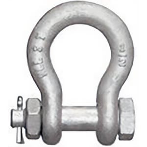 Safty Anchor Shackle, Bolt Type, 1 in, Galvanized