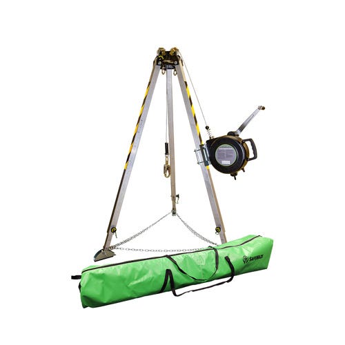 Safewaze™ 019-11002 7 ft Adjustable Tripod Kit with 65 ft 3-Way and Storage Bag
