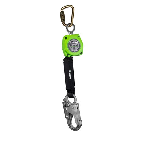 Safewaze™ 019-5044 Web Retractable with Steel Snap Hook and Steel Carabiner, 6 ft