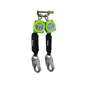 Safewazeâ„¢ 019-5056 Web Dual Leg Retractable with Steel Snap Hooks and 9012 BWB, 6 ft