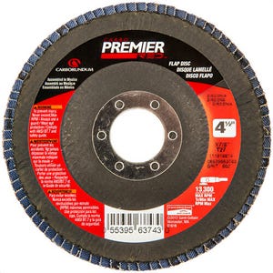 Saint-Gobain 05539563743 Carborundum Premier Red, 4.5 in Flap Disc