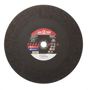 SAIT® Z-Tech™ 24414 Type 1 Cut-Off Wheel with Nut, 14 in dia x 3/32 in Thick, 1 in Center Hole, 30 Grit, Zirconia Alumina Abrasive