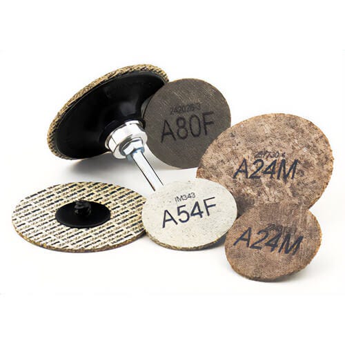 SAIT® Sait-Lok-R™ 50300 Coated Abrasive Disc, 2 in dia, 24 Grit, Aluminum Oxide Abrasive