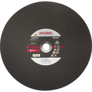 SAIT® Iron Worker™ 24011 Type 1 Fast Cut Straight Cut-Off Wheel, 16 in dia x 3/32 in Thick, 1 in Center Hole