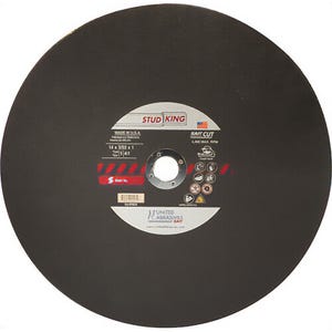 SAIT® Stud King® 24050 Type 1 Externally Reinforced Cut-Off Wheel, 14 in dia x 3/32 in Thick, 1 in Center Hole, 36 Grit