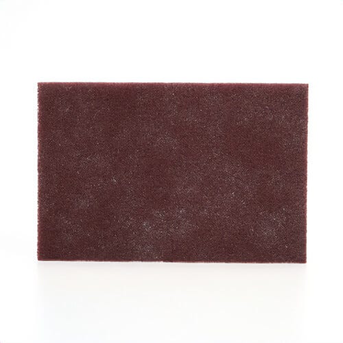 Scotch-Brite™ 7000027560 Hand Pad 7447B, HP-HP, A/O Very Fine, Maroon, 6 in x 9 in, Reusable