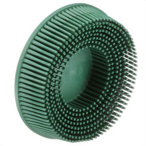 Scotch-Briteâ„¢ 7000000745 Rolocâ„¢ Bristle Disc, RD-ZB, 50, TR, Green, 3 in x 5/8 in, Tapered