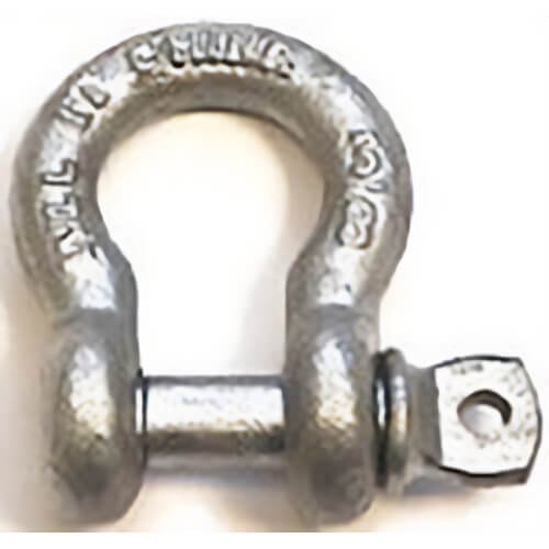 Screw Pin Anchor Shackle, 5/8 in, 3-1/4 ton WLL, Galvanized