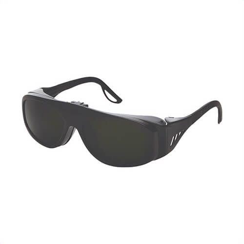 Sellstrom®  X35™ S72905 Spring Loaded Flip Safety Glasses, Hard Coated Anti-Scratch, IR 3 and IR 5 Lens, Lightweight Frame, Black, Polycarbonate Lens