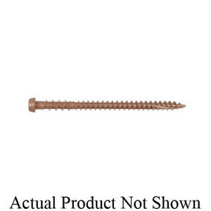 Simpson Strong-Tie® Deck-Drive™ DCU234S305 Collated Composite Screw, #10, 2-3/4 in OAL, Cap Head, T20 6-Lobe Drive, Tri-Lobe Thread, Double Cut Point