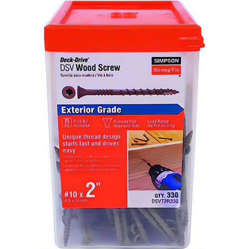 Simpson Strong-Tie® DSVT2R330 #10 x 2 DSV Tan T25, 330 ct