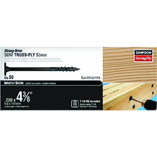 Simpson Strong-Tie® SDW22438 SDW Screw Bulk, 4-3/8 in, 600 each