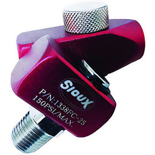 Sioux® 1338FC-25 Flow Control Swivel Connector Regulator with Safety Pin, 1/4 in