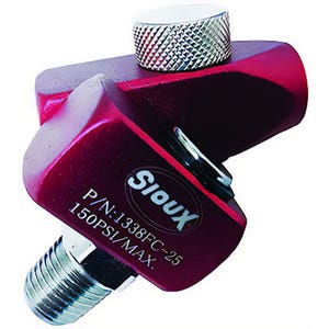 Sioux® 1338FC-25 Flow Control Swivel Connector Regulator with Safety Pin, 1/4 in