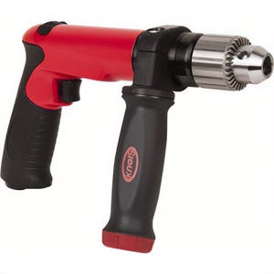 Sioux® SDR10P7R4 Reversible Pistol Grip Drill, 1/2 in 3-Jaw/Keyed Chuck, 700 RPM Speed, 9.1 in OAL