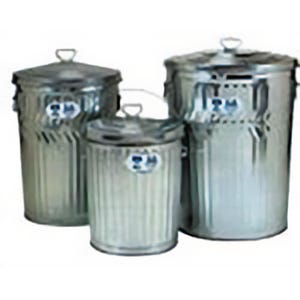 S&K Products G32D2-B-SK-U 32 gal Garbage Can with Lid, Galvanized