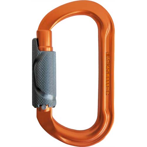 Skylotec H-209 Oval Carabiner with Double Twist Gate, Corrosion Resistance, Aluminum, Orange, 20 mm Gate Opening