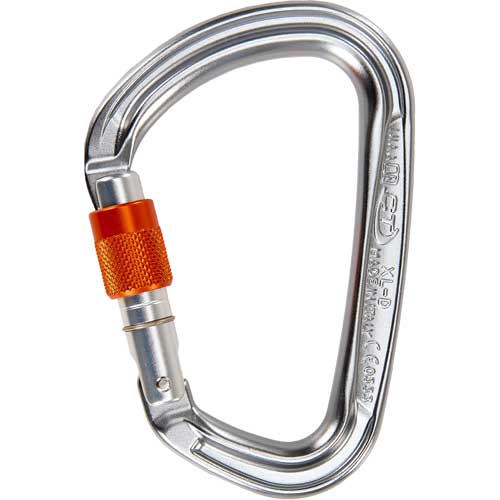 Skylotec H-253 CT XL-D-SG Connector with Screwgate, Corrosion Resistance, Aluminum, Silver, Orange, 29 mm Gate Opening