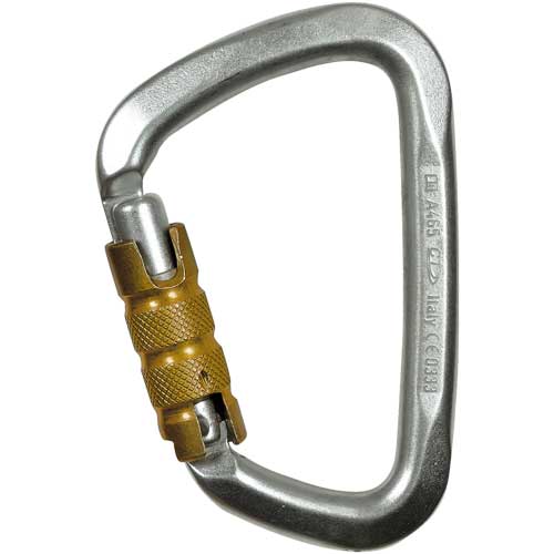 Skylotec H-258-SM Small Steel TG Connector with Triplex Twist-Lock Gate, Corrosion Resistance, Steel, Silver, 25 mm Gate Opening