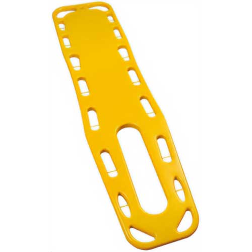 Skylotec SAN-0280 Flat UltraSpinal Stretcher, Acrylonitrile-Butadiene-Styrene, Flat Yellow