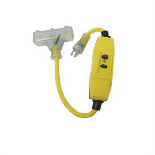 Southwire® 30040008-6 In-Line GFCI Cord Set, 600 VAC, (3) 12 AWG SEOW Conductor, 2-1/2 ft L