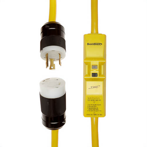 Southwire® 44720013-2 GFCI Twist Lock Cord, (3) 10 AWG SJTW Conductor, 6 ft L, 240 VAC