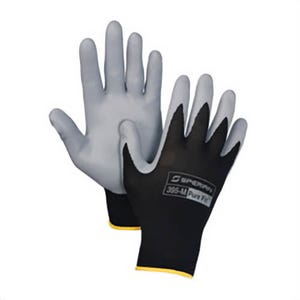 Sperian® by Honeywell 395 Pure Fit™ General Purpose Lightweight Coated Glove, Foamed Nitrile Palm, Abrasion/Cut/Nick Resistant, Black/Gray