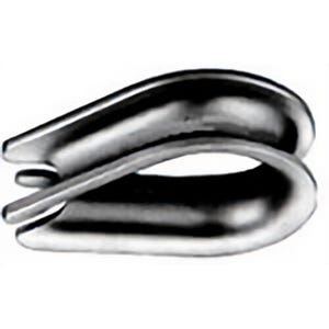 3/16 in Standard Light Duty Wire Rope Thimble, Galvanized
