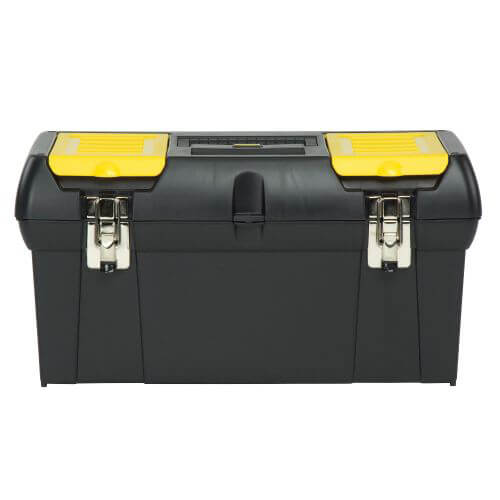 Stanley® 024013S 2000 Tool Box with Tray, 11 H x 24 W x 10-1/2 D in, 24 in Capacity, Nickel Plated Metal Latches