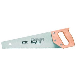 Stanley® SharpTooth™ 15-334 Heavy Duty Hand Saw with Wood Handle, 15 in L Steel Blade, Hardwood Handle