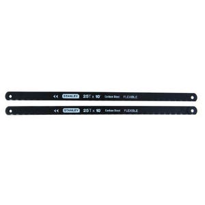 Stanley® 15-904A 900 Flexible Hacksaw Blade, 1/2 in W x 10 in L Blade, High Carbon Steel Cutting Edge, High Carbon Steel Blade, 24