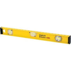 Stanley® 42-324 180™ Heavy Duty Non-Magnetic Standard I-Beam Level, 24 in L, 3 Vials, (1) Level/(1) Plumb/(1) 180° Vial Position
